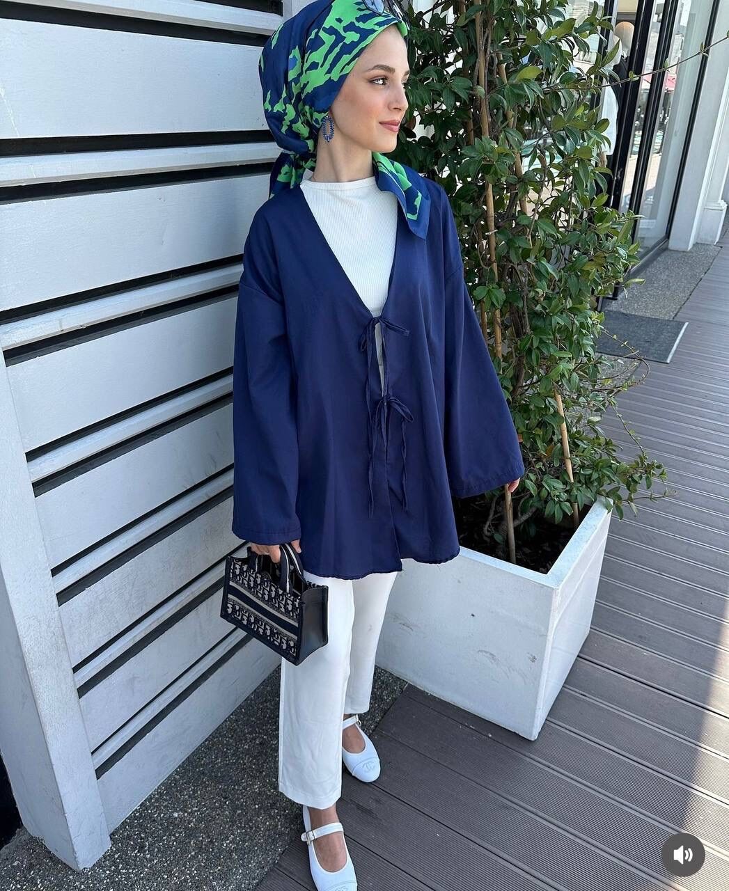 Çift Bağcıklı Pinterest Kimono lacivert - standart