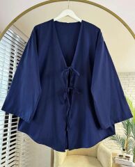 Çift Bağcıklı Pinterest Kimono lacivert - standart