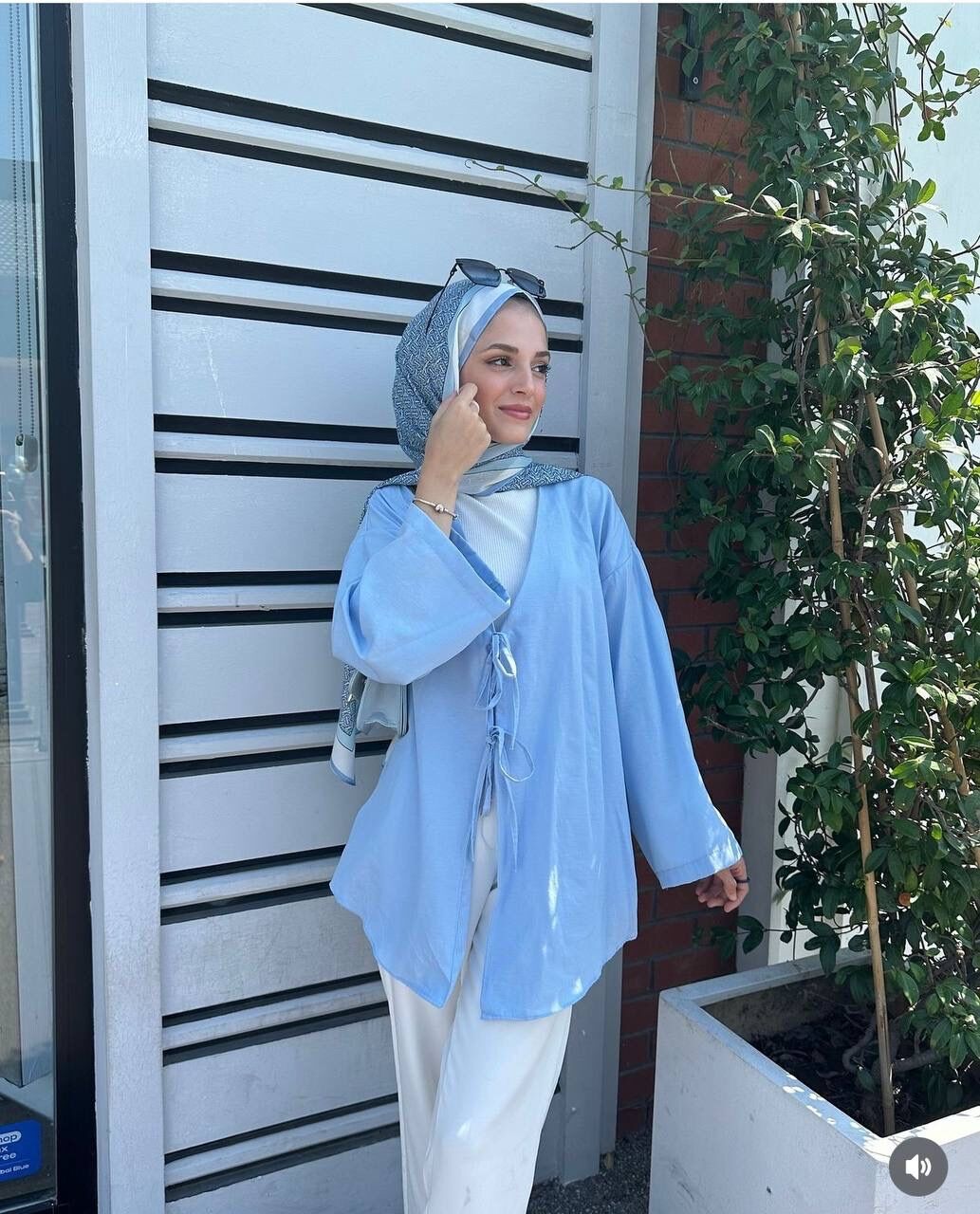 Çift Bağcıklı Pinterest Kimono bebe mavi - standart