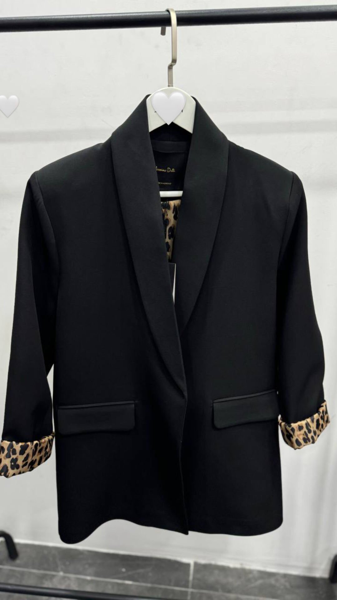 Leopar Desenli Astarlı Blazer Ceket standart